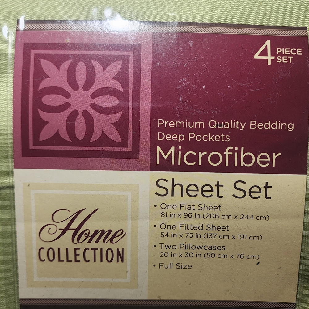 Home Collection Lime Microfiber Sheet Set - Picture 2 of 4